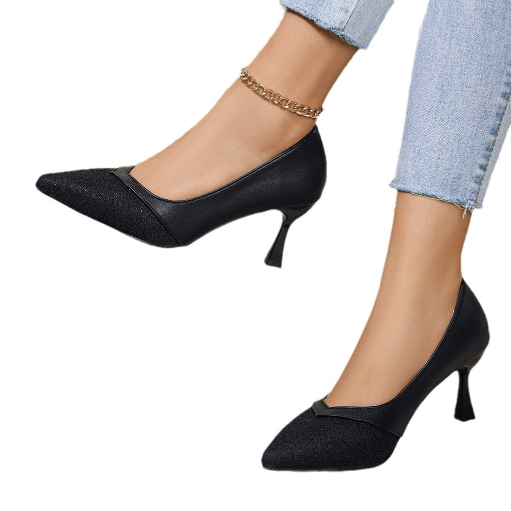 Damen elegante Kitten Heels mit funkelnden Details und komfortabler Einlegesohle Shopnory