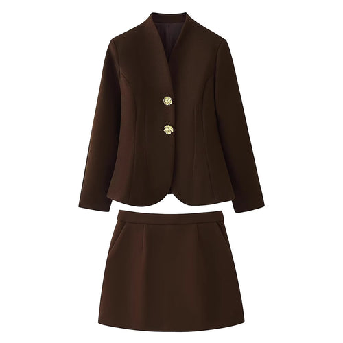 Damen Taillierter Blazer mit Stehkragen und dekorativen Goldknöpfen Shop Nory