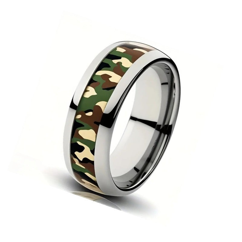Herren Ring mit künstlerischem Herzschlag-Design und hochglänzender Edelstahloberfläche Shop Nory