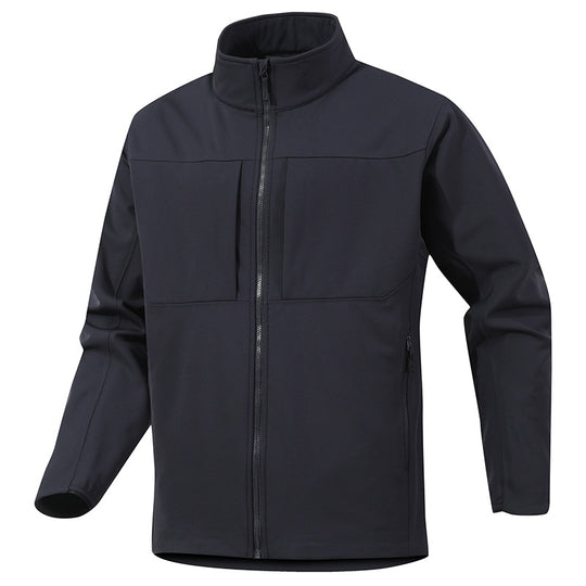Herren Technische Softshelljacke mit Stehkragen und verdeckten Reißverschlusstaschen Shop Nory