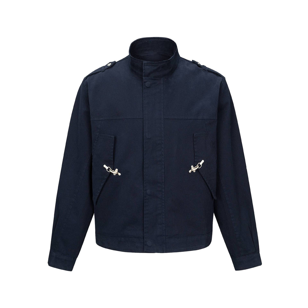 Herren Kurzjacke im Fieldstil mit Funnelkragen, Schulterklappen und Utility-Taschen Shop Nory