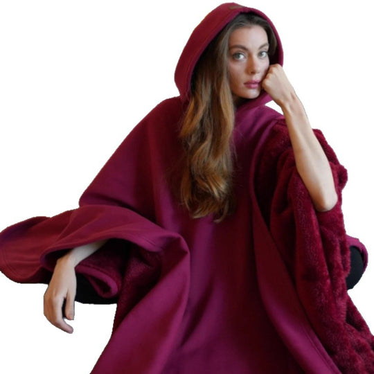 Unisex nan Kapuzen-Poncho Kuscheldecke mit weichem Futter und großzügigem Oversize-Schnitt Shop Nory