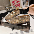 Damen Ballerinas mit elegantem Strassbesatz und verstellbarem Riemchen