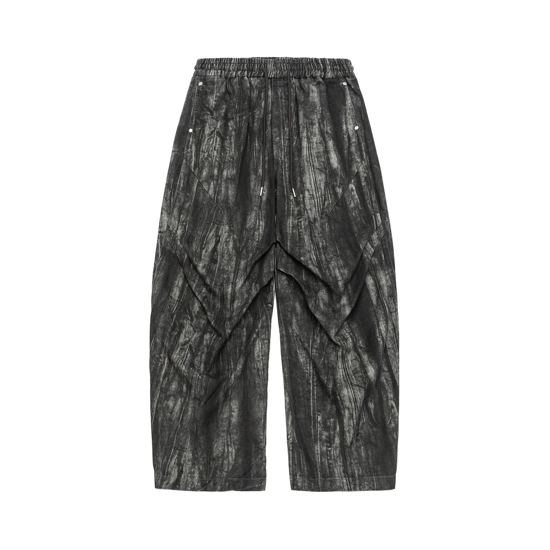 Herren Asymmetrische Haremshose mit Faltenlagen und Kordelzug Shop Nory