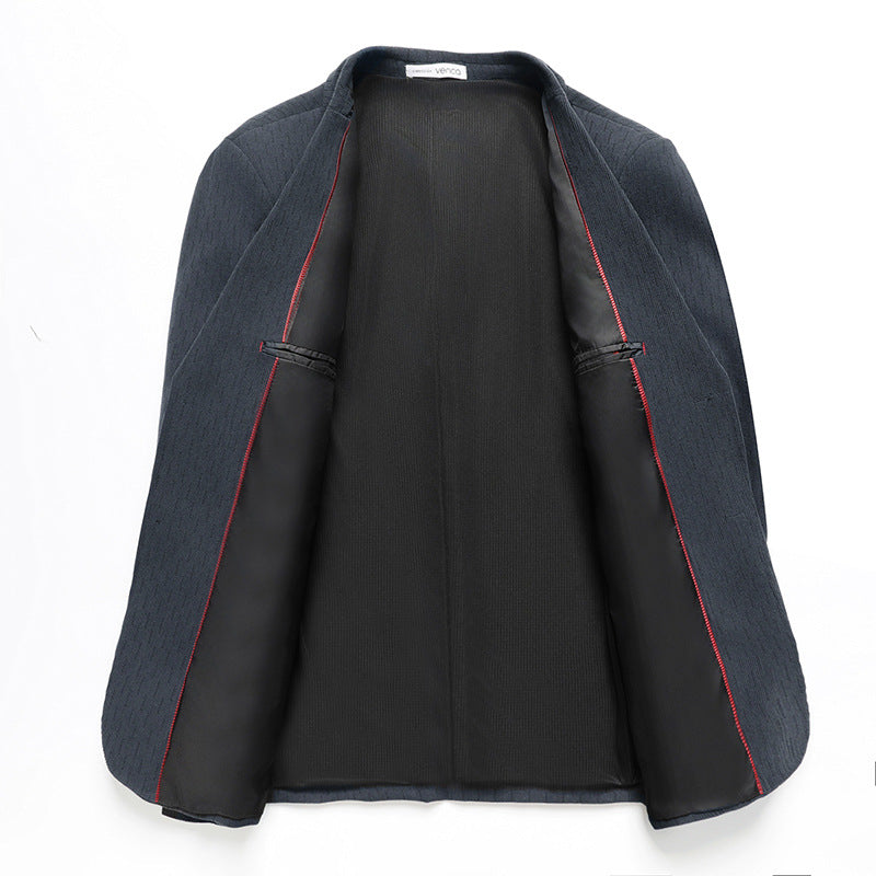 Herren Modernes Business-Sakko mit dezentem Fischgrätmuster und aufgesetzten Eingrifftaschen Shop Nory