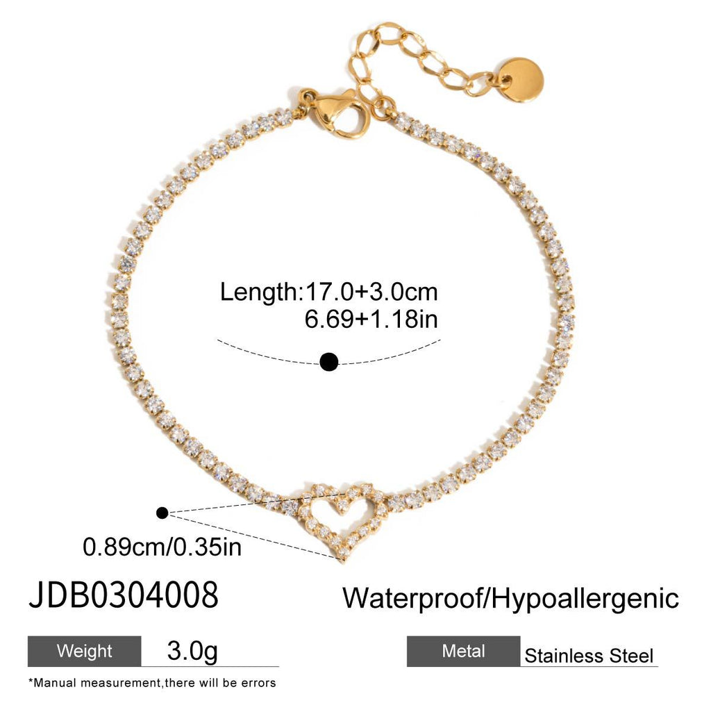 Damen Armband mit funkelnden Kristallen und elegantem Muschel-Design Shop Nory