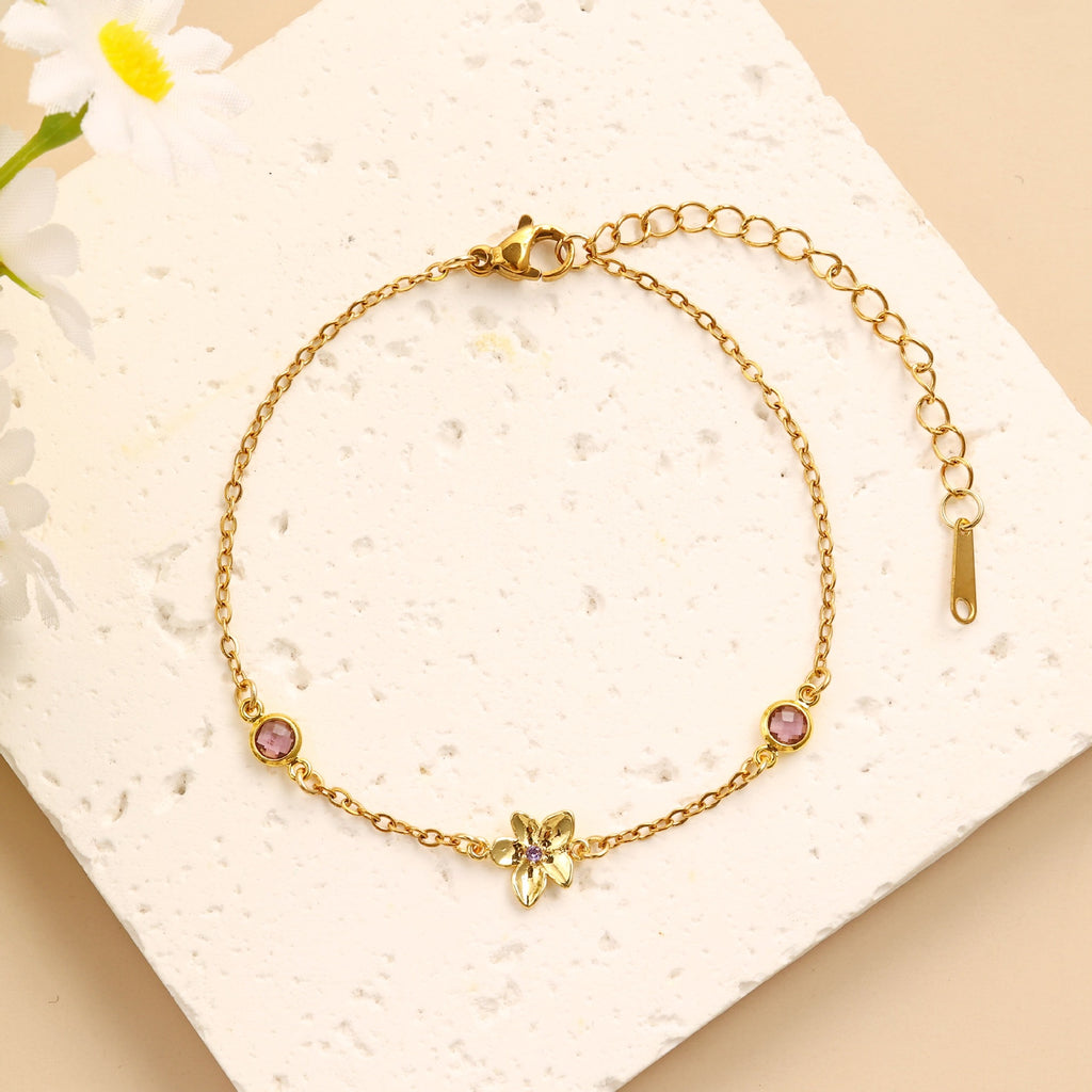 Damen filigranes Armband mit floralem Design Shop Nory