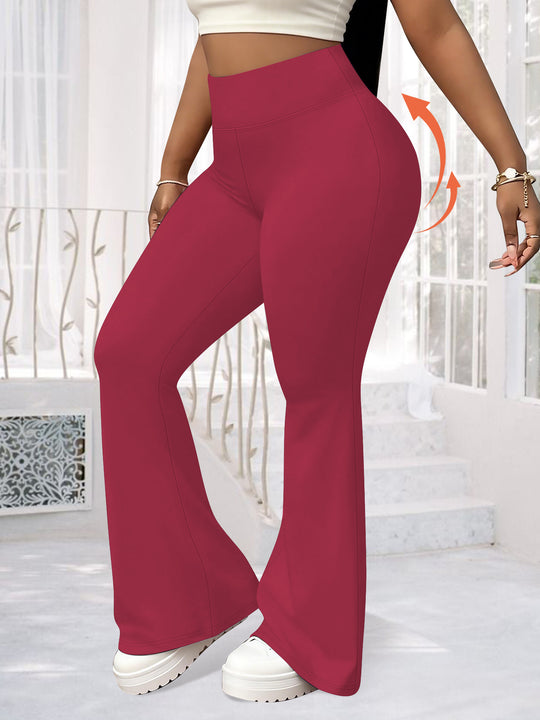 Damen Flare-Leggings mit hohem Bund, butterweichem Stretch und formender Hüftnaht Shopy Nory