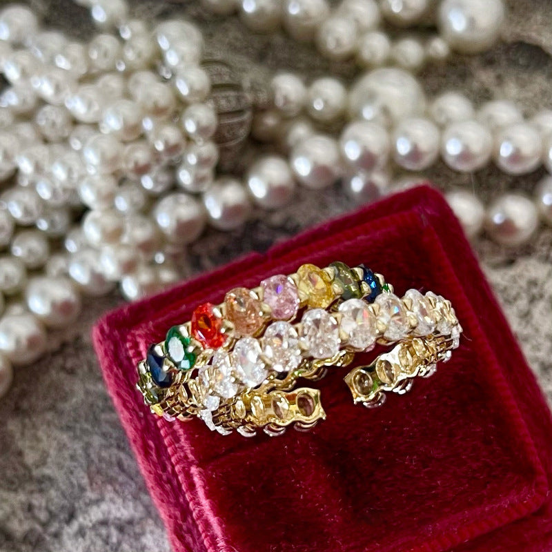 Damenring mit funkelnden Zirkonia und eleganter Fassung Shop Nory