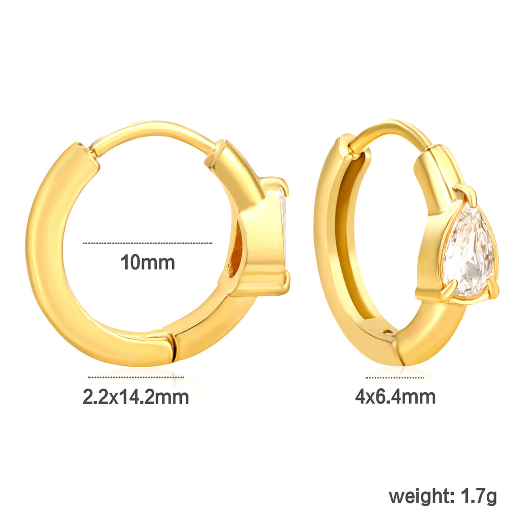 Damen elegante Creolen mit funkelnden Zirkonia Shop Nory