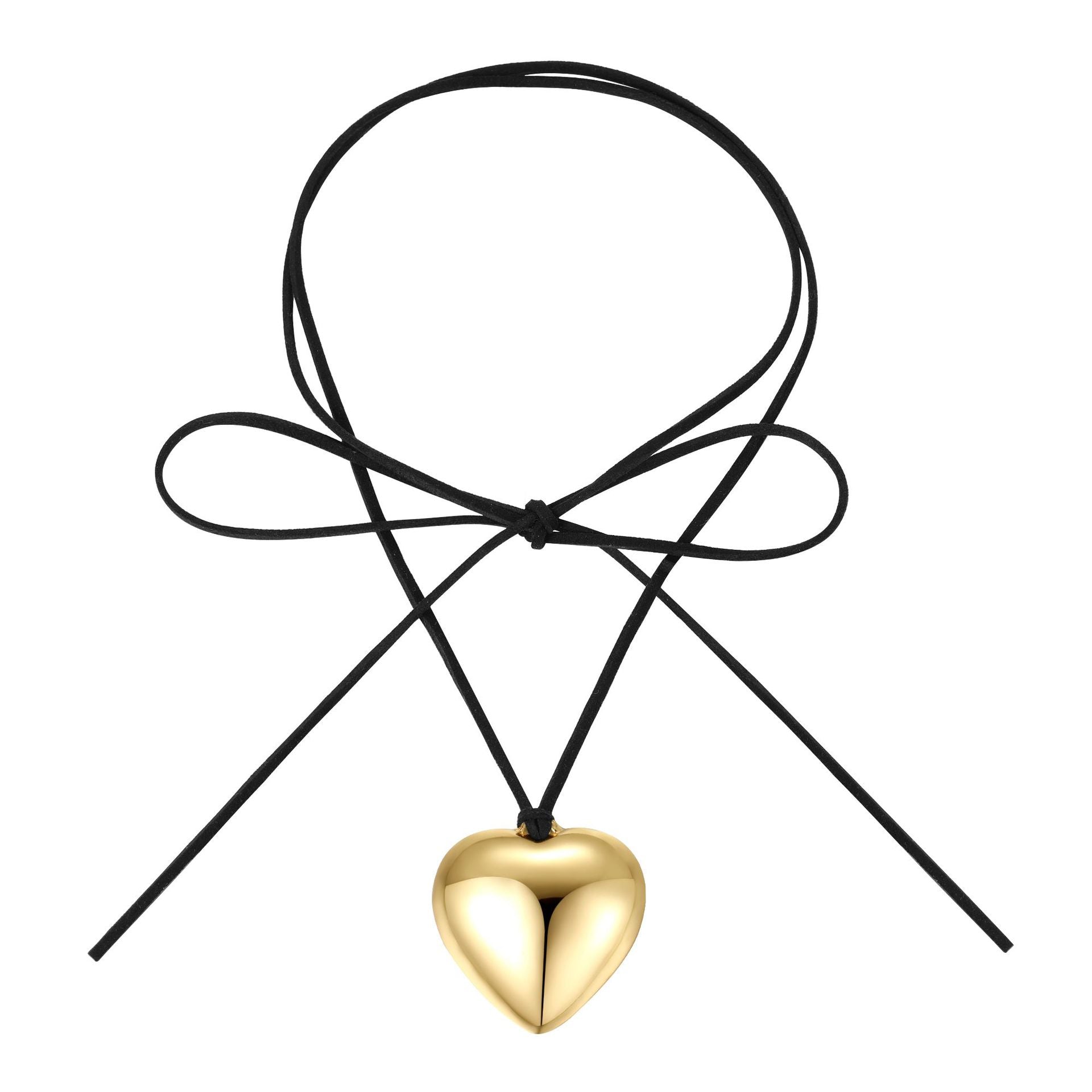 Damen Choker-Halskette mit goldenem Herzanhänger Shop Nory