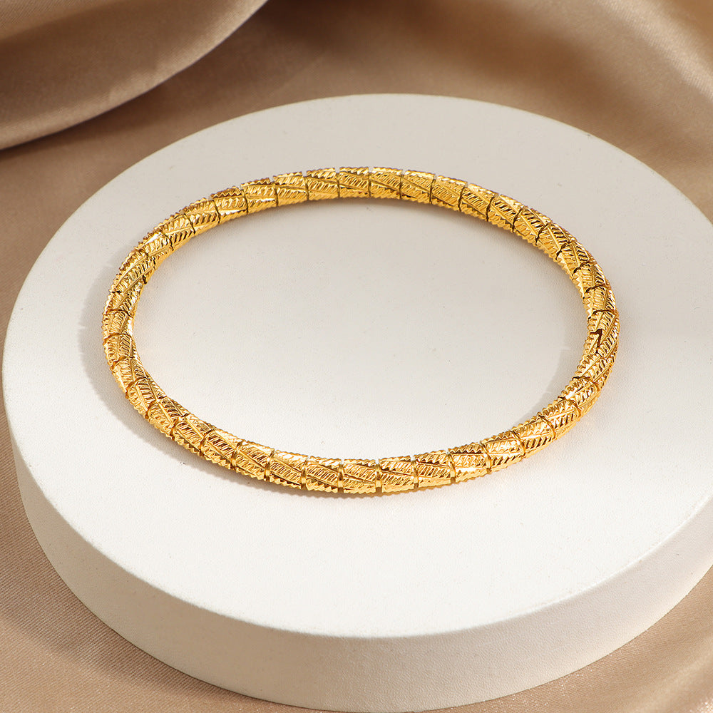 Frauen Elegante Goldplattierte Funkelnde Armband Shop Nory