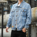Herren Denimjacke im lässigen Stil mit funktionalen Pattentaschen und robustem Design