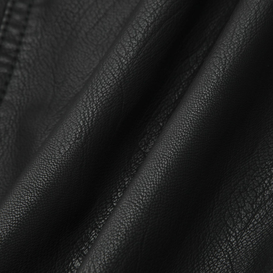 Damen Schlanke Echtlederjacke mit Stehkragen, Stepppaneelen und Reißverschluss Shop Nory