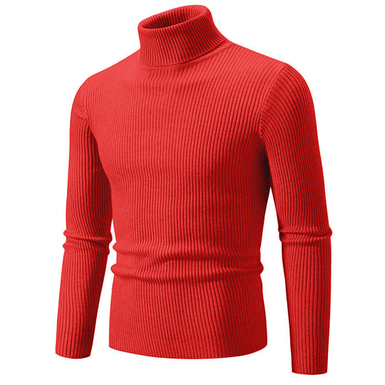 Herren feiner Rollkragenpullover aus langlShopnoryigem Strickmaterial