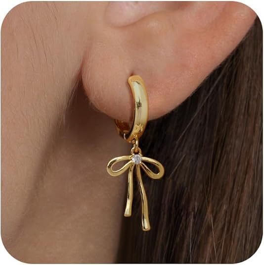 Damen Ohrstecker mit filigranem Schleifen-Design Shop Nory