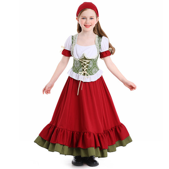 Damen nan traditionelles Trachtenkostüm Dirndl-Set mit geschnürtem Mieder und vollem Stufenrock Shop Nory