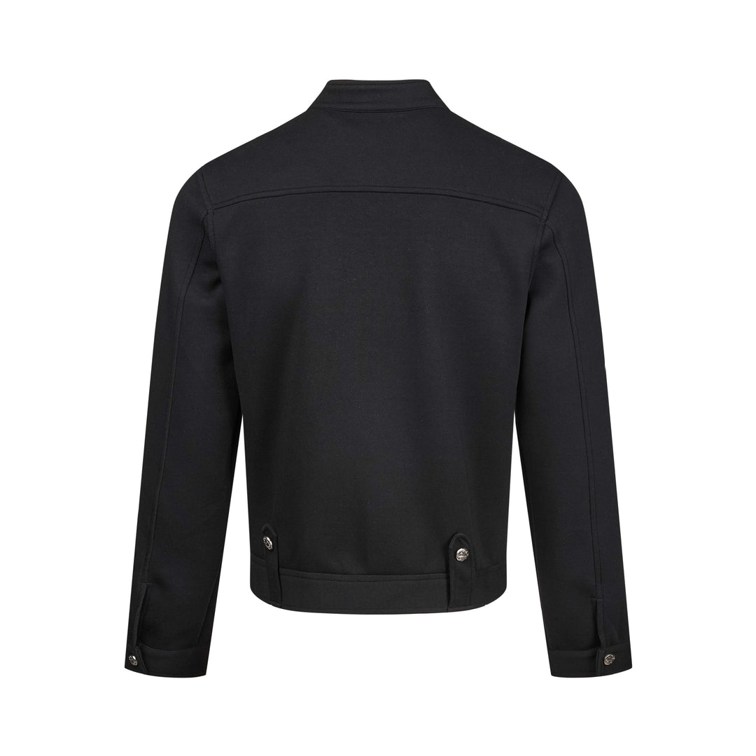 Damen Kurz geschnittene Sweat‑Bomberjacke mit Stehkragen, verdecktem Reißverschluss und Pattentaschen Shop Nory