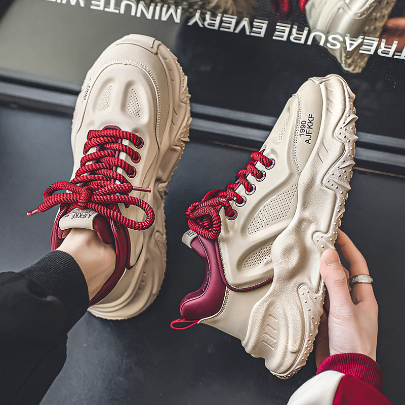 Damen klobige Plateausneaker mit perforiertem Obermaterial gepolstertem Knöchelkragen und griffiger Wellenlaufsohle Shop Nory