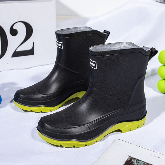 Herren Kurzschaftige Neongummierte Outdoor-Gummistiefelette mit stoßdämpfender Profilsohle Shop Nory
