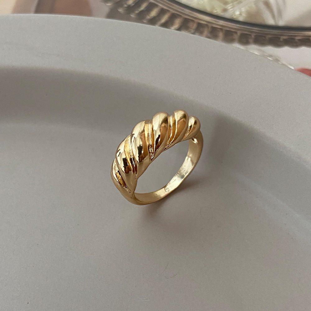 Damen moderner Wellenring aus hochwertigem Material Shop Nory