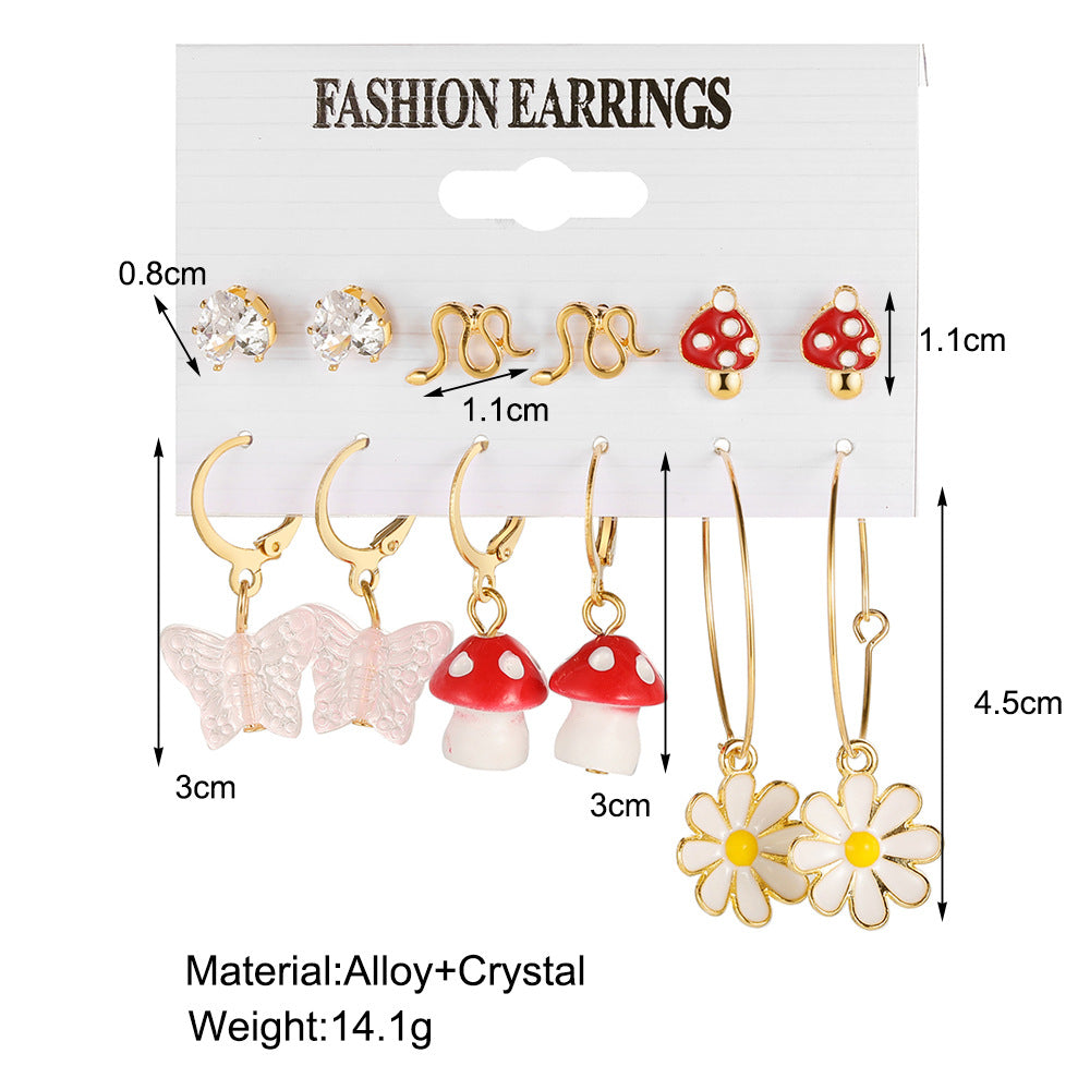Damen Ohrringe Set mit verspielten Designs und funkelnden Elementen Shop Nory
