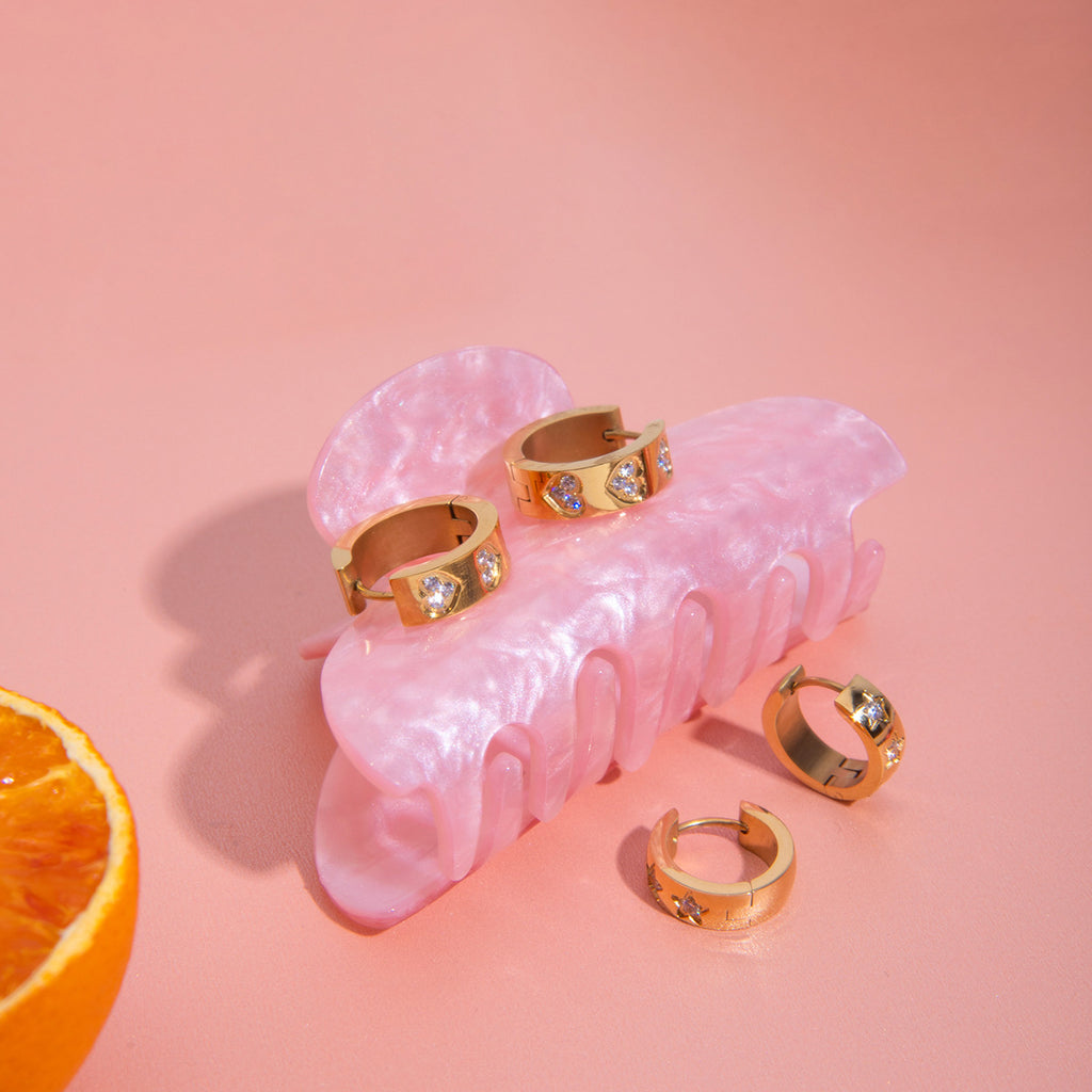 Damen Ohrhänger mit funkelnden Sternanhängern aus hypoallergenem Edelstahl Shop Nory