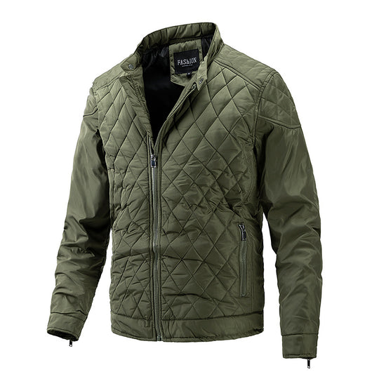 Herren gesteppte Leichtsteppjacke im Bomberstil mit Stehkragen und Reißverschluss Shop Nory