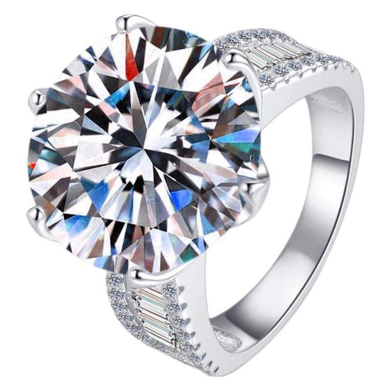 Damenring mit glitzerndem Hauptstein und kunstvollem Zirkonia-Besatz Shop Nory