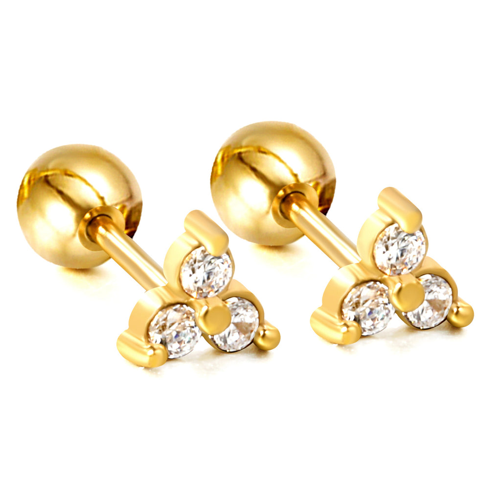 Damen Ohrringe mit funkelndem Kristalldesign und hochwertiger Goldbeschichtung Shop Nory