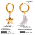 Damen Ohrhänger mit funkelnden Stern- und Mondanhängern aus hypoallergenem Edelstahl Shop Nory