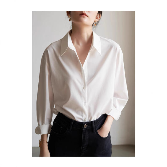 Damen Schicke und lässige Bluse mit oversized Schnitt Shop Nory