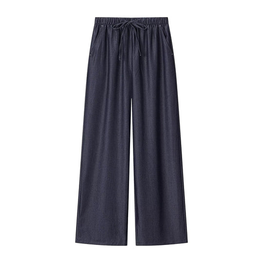 Damen weite Palazzo‑Hose mit Elastikbund und Tunnelzug Shop Nory