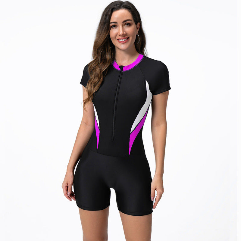 Damen Wetsuit mit Reißverschluss und kurzem Schnitt Shopnory