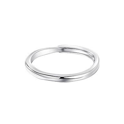 Damen minimalistischer Silberring mit geschwungenem Design Shop Nory