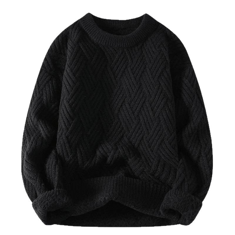Damen grobgestrickter Oversize-Pullover mit Zopfmuster und elastischem Rippbund Shop Nory