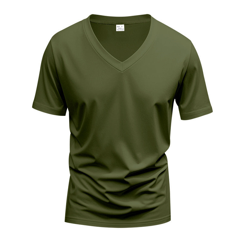 Herren Funktions-T-Shirt mit V-Ausschnitt aus atmungsaktivem Material