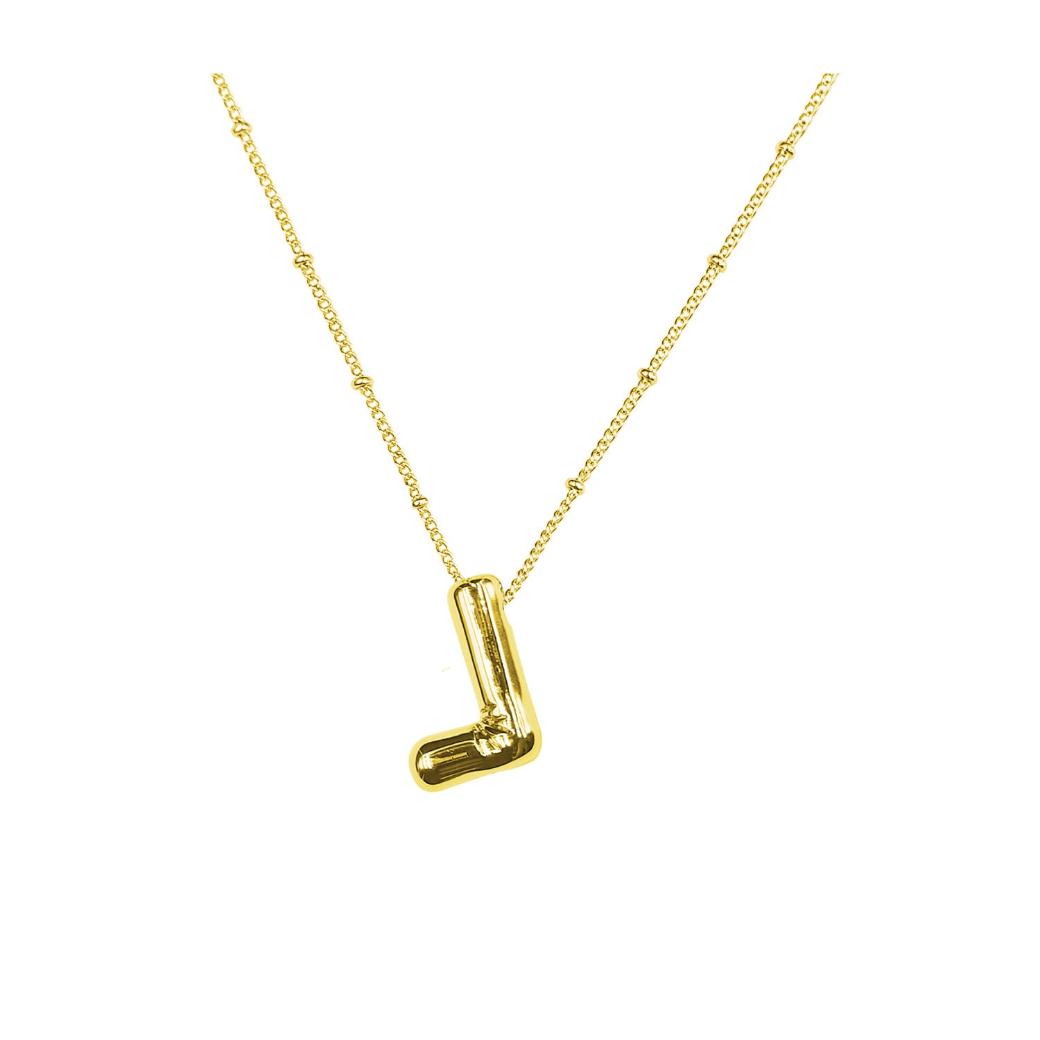Damen Halskette mit geschwungenem Minimalisten-Anhänger und hochwertiger Gliederkette Shop Nory