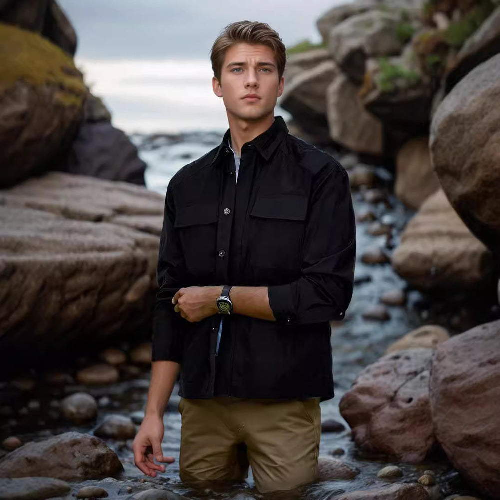 Herren lässige Sommerjacke mit Windschutz