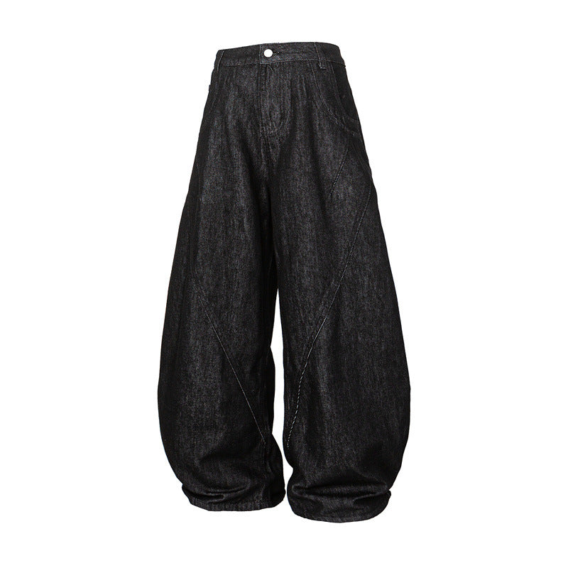 Damen Weite Harem-Denimhose mit hoher Taille und ballonförmigem Bein Shop Nory
