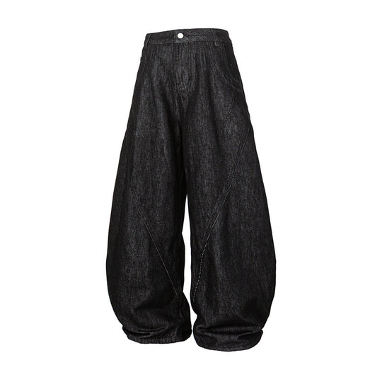 Damen Weite Harem-Denimhose mit hoher Taille und ballonförmigem Bein Shop Nory