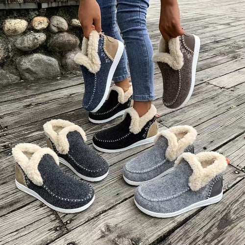 Damen Gefütterte Filz-Mules mit Teddyfutter und ergonomischer Gummisohle Shop Nory
