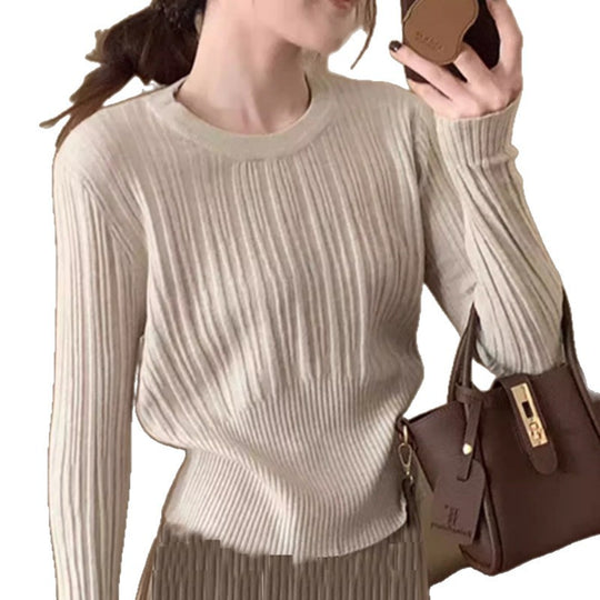 Damen Elegantes Plissee Maxikleid mit Strickpullover Shop Nory
