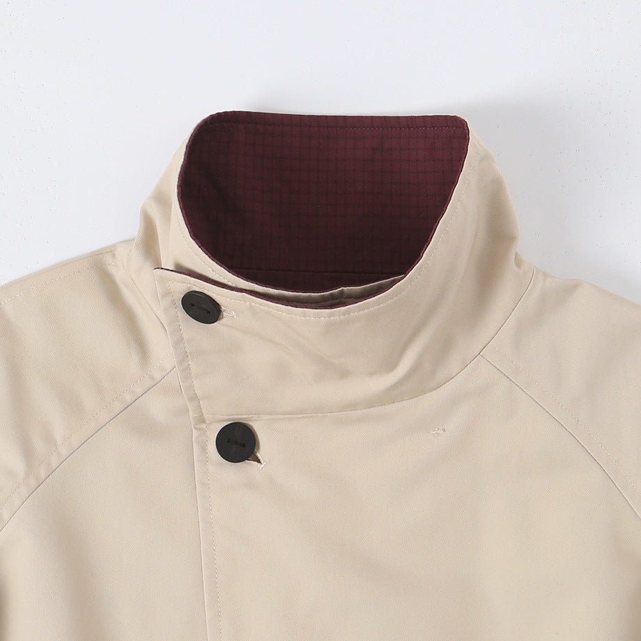 Damen Kurzjacke mit hohem Stehkragen und asymmetrischer Knopfleiste Shop Nory
