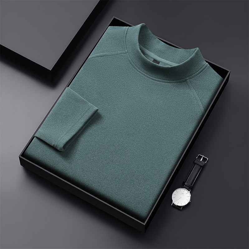 Herren Premium-Mockneck-Pullover aus feinem Woll-Mix mit Raglanärmeln Shop Nory
