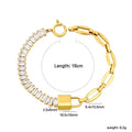 Damen elegante Gliederarmband mit funkelnden Zirkonia und goldplattiertem Design Shop Nory