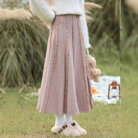 Damen Eleganter und fließender Maxirock Shop Nory