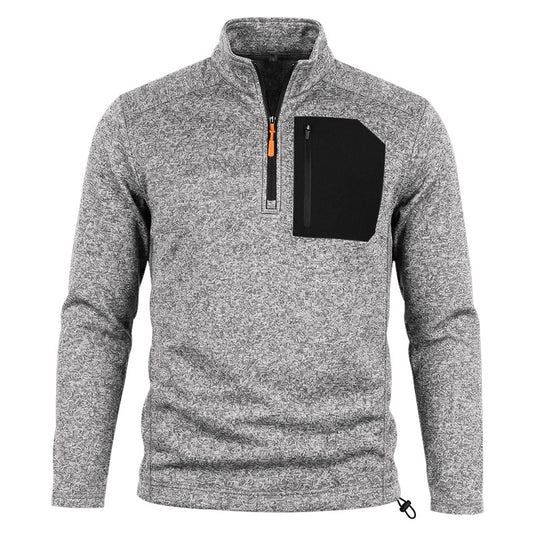 Herren Outdoor-Fleecepullover mit Halbzip und Brusttasche Shop Nory