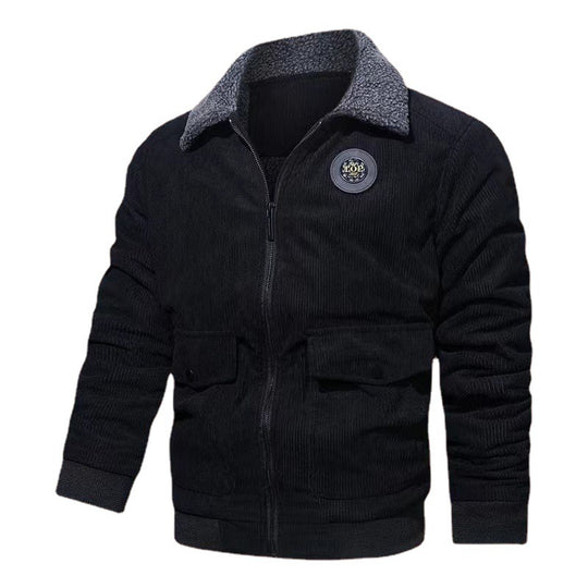 Herren Cord-Blouson mit Teddyfutter, Pattentaschen und Stehkragen Shop Nory