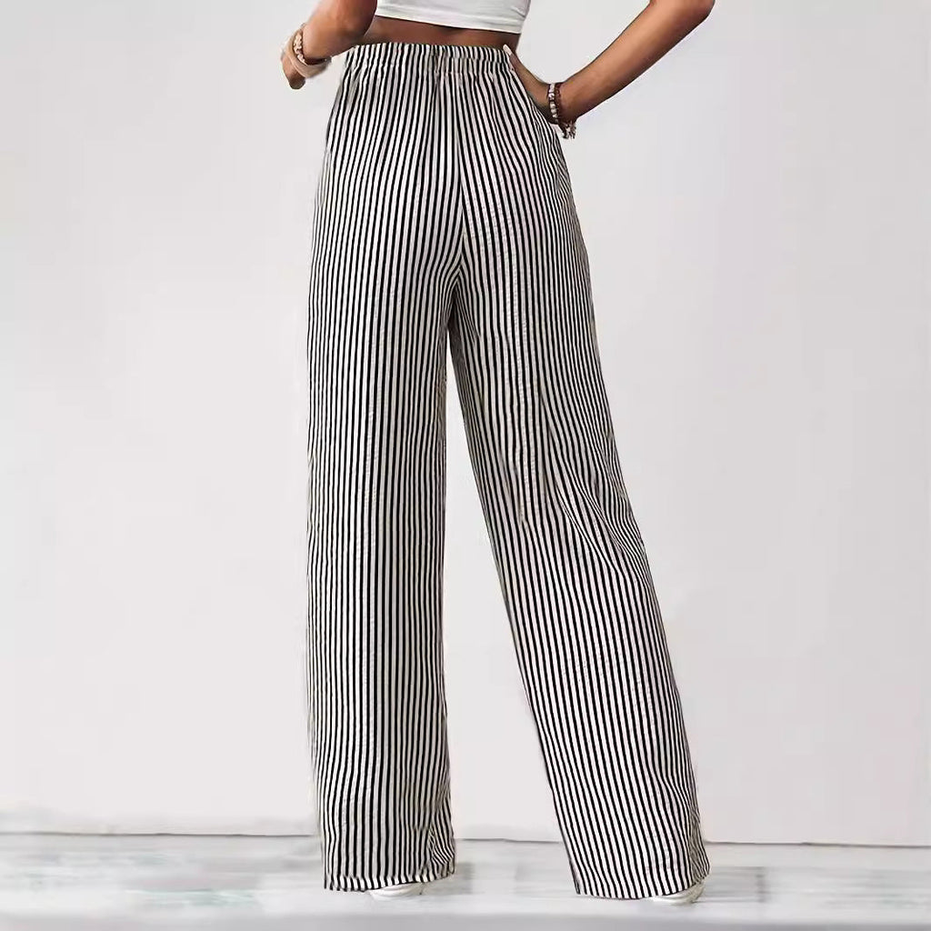 Damen Weite Streifen-Hose